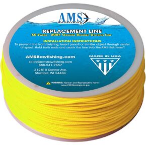 AMS Bowfishing 200 Pound Braided Dacron Line - 50 Yards - Made in The USA in Kuwait