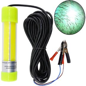 AGOOL Underwater Fishing Light 20W 16000 Lumens Green Fishing Light 12V 20ft Cord LED Submersible Fishing Bait Finder Deep Drop Night Fishing Light for Shrimp, Prawns, Squid Fish in Saudi Arabia