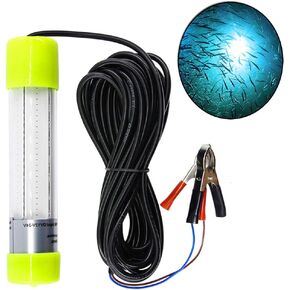AGOOL Underwater Fishing Light Super Bright 16000 Lumens 20W 12V LED Submersible Fishing Bait Finder Night Fishing Light Deep Drop Light Boat Decorative Light for Shrimp, Prawns, Squid and Fish