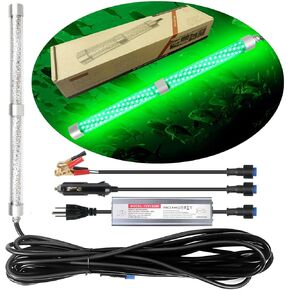 PathyLevos 12V أو 110V 8 IN16in 50 100W 10000 20000lm 25ft سلك، مكتشف الصيد الليلي الأخضر، جاذب الأسماك المتوهجة، IP68 Waterpoof ضوء الصيد الجاذب in Kuwait