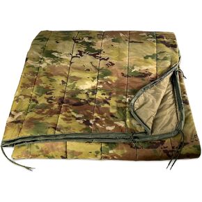 Pinnacle Mercantile Authentic Military Woobie Made in USA by Winston-Salem Industries for The Blind OCP Camo All Purpose Poncho Liner Multi Use Nylon Tactical Camping Blanket Exact US Army Specs in Saudi Arabia
