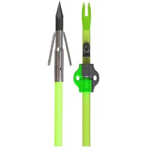 Muzzy Classic Fiberglass Bowfishing Fish Arrow with Nock and Bottle Slide Installed