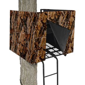 حامل شجرة صيد الغزلان، غطاء عمياء، حامل شجرة مموه عالمي، مجموعة ستائر مرتفعة لشخصين، حامل شجرة مع قفل بسحاب، ملحقات حامل شجرة الصيد (كامو خريفي) in Kuwait