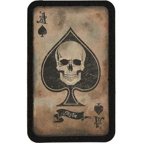 M-Tac Ace of Spades Death Card Tactical Morale Patch Army Combat Hook Fasteners (Coyote/Black)