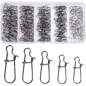Duo Lock Snap Fishing Kit, Stainless Steel Fishing Nice Snap Swivels High-Strength Fishing Connector Fishing Tackle Kit for Saltwater Freshwater in Kuwait