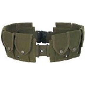 حزام خرطوشة من Fox Outdoor Products مزود بـ 10 جيوب - حامل ذخيرة من القماش القطني شديد التحمل مع إبزيم سريع التحرير in Kuwait