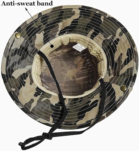 Boys Camo Sun-Bucket-Hat-Kids-Fishing-Hat-Boonie-Cap-Safari 2-14Yrs in Kuwait