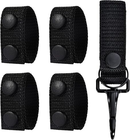 Duty Belt Keeper with Key Holder for 2" and 2¼" Wide Belt | 2 Pack,Keeper with Strong Metal Police Key Clip, Military Molle Hook,Police Military Equipment Accessories in Kuwait