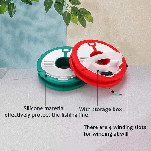 Ueenok Fishing Line Storage Holders Fishing and Rigging Spools Line Leader Organizer Fishing Snell Rigs Gear Spool Line Keeper Circular Winding Plates in Saudi Arabia