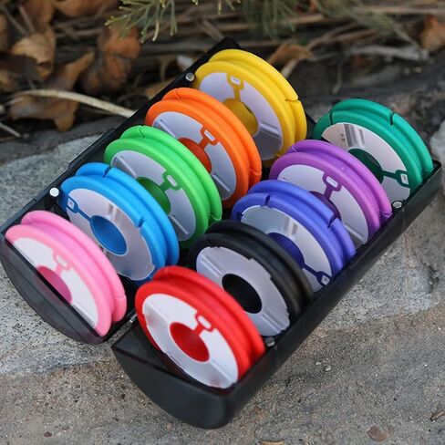 Ueenok Fishing Line Storage Holders Fishing and Rigging Spools Line Leader Organizer Fishing Snell Rigs Gear Spool Line Keeper Circular Winding Plates in Saudi Arabia