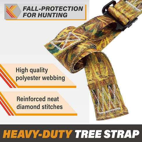 كودياك الأشرطة شجرة حزام 2 "x 6ft في الهواء الطلق الصيد طقم حزام السلامة شجرة تسلق تقف الملحقات مع الإعداد السريع والصامت in Kuwait