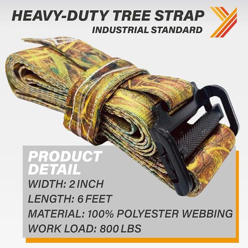 كودياك الأشرطة شجرة حزام 2 "x 6ft في الهواء الطلق الصيد طقم حزام السلامة شجرة تسلق تقف الملحقات مع الإعداد السريع والصامت in Kuwait