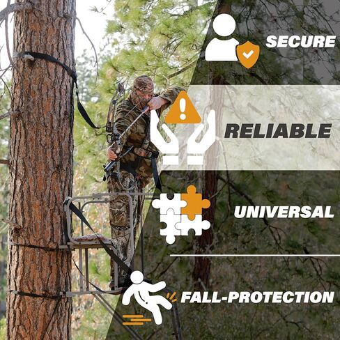 كودياك الأشرطة شجرة حزام 2 "x 6ft في الهواء الطلق الصيد طقم حزام السلامة شجرة تسلق تقف الملحقات مع الإعداد السريع والصامت in Kuwait