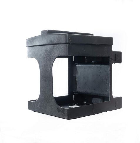 Brick Holder for up to Four, 4 lb Salt, Mineral, and Attractant Bricks with Mounting Straps, Black in Saudi Arabia
