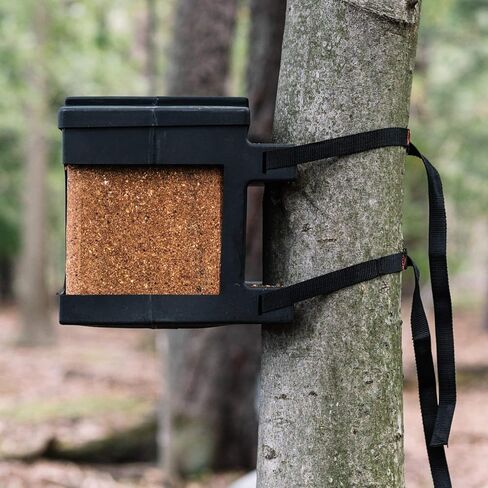 Brick Holder for up to Four, 4 lb Salt, Mineral, and Attractant Bricks with Mounting Straps, Black in Saudi Arabia