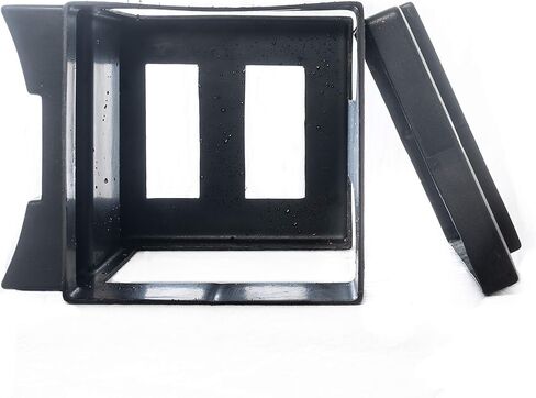 Brick Holder for up to Four, 4 lb Salt, Mineral, and Attractant Bricks with Mounting Straps, Black in Saudi Arabia