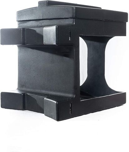 Brick Holder for up to Four, 4 lb Salt, Mineral, and Attractant Bricks with Mounting Straps, Black in Saudi Arabia