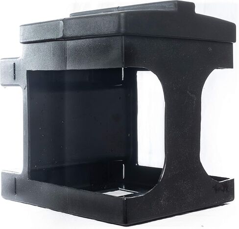 Brick Holder for up to Four, 4 lb Salt, Mineral, and Attractant Bricks with Mounting Straps, Black in Saudi Arabia