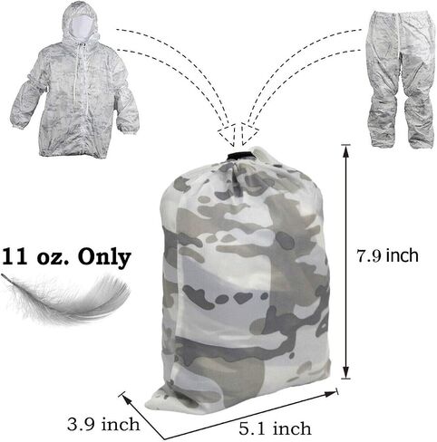 Free2Buy Winter Multicam Alpine Hunting Tactical Suit Camouflage Clothing Army Sniper Military Including Jacket, Pants, Carry Bag Suitable for Unisex (M/L/XL/XXL/XXXL) in Saudi Arabia
