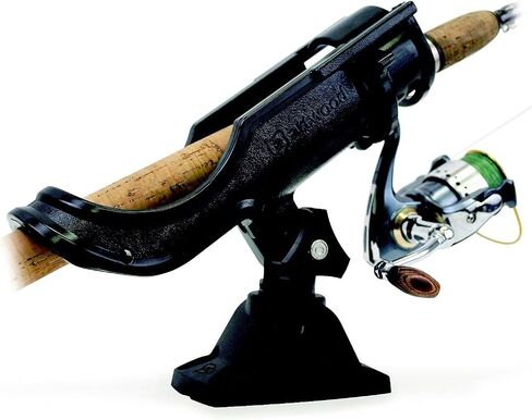 Attwood 5009-4 Heavy-Duty Adjustable Rod Holder with Combo Mount, Black Finish in Saudi Arabia