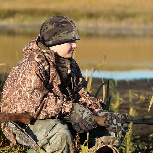 Blulu 2 أزواج قفازات الصيد المموهة للرجال 2 قطعة غطاء وجه مموه كامل قفازات خفيفة الوزن قناع بالاكلافا قناع تكتيكي مضاد للانزلاق قفاز الصيد للمشي لمسافات طويلة في الهواء الطلق وركوب الدراجات وأنشطة التزلج in Kuwait