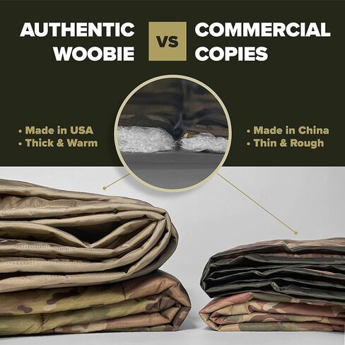 Pinnacle Mercantile Authentic Woobie العسكرية المصنوعة في الولايات المتحدة الأمريكية OCP Camo جميع الأغراض، بطانة بونشو متعددة الاستخدام، بطانية تخييم تكتيكية من النايلون، مواصفات الجيش الدقيقة in Kuwait