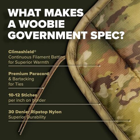 Pinnacle Mercantile Authentic Woobie العسكرية المصنوعة في الولايات المتحدة الأمريكية OCP Camo جميع الأغراض، بطانة بونشو متعددة الاستخدام، بطانية تخييم تكتيكية من النايلون، مواصفات الجيش الدقيقة in Kuwait