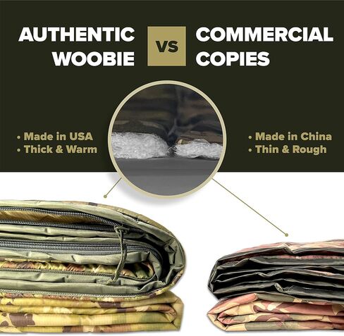 Pinnacle Mercantile Authentic Woobie العسكرية المصنوعة في الولايات المتحدة الأمريكية OCP Camo جميع الأغراض، بطانة بونشو متعددة الاستخدام، بطانية تخييم تكتيكية من النايلون، مواصفات الجيش الدقيقة in Kuwait