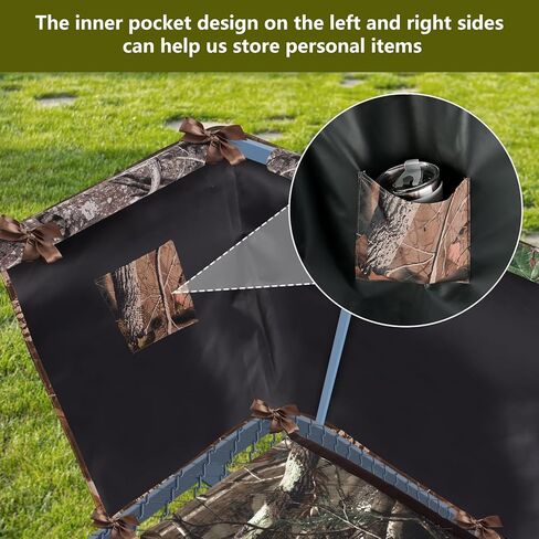 حامل شجرة صيد الغزلان، غطاء عمياء، حامل شجرة مموه عالمي، مجموعة ستائر مرتفعة لشخصين، حامل شجرة مع قفل بسحاب، ملحقات حامل شجرة الصيد (كامو خريفي) in Kuwait