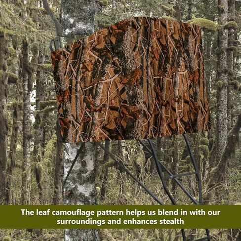 حامل شجرة صيد الغزلان، غطاء عمياء، حامل شجرة مموه عالمي، مجموعة ستائر مرتفعة لشخصين، حامل شجرة مع قفل بسحاب، ملحقات حامل شجرة الصيد (كامو خريفي) in Kuwait