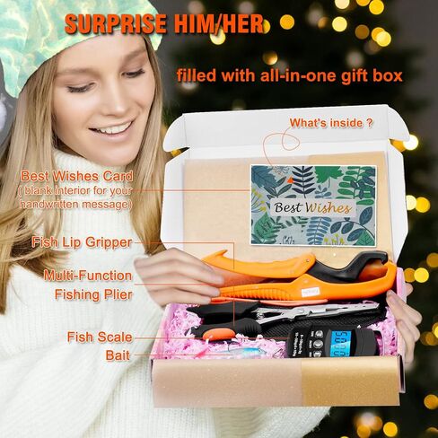 Fishing Gear for Men Gifts - Fishing Gifts for Men - Fishing Gifts - Fishing Gifts for Men Unique - Fishing Gift Basket - Gifts for Fisherman - Unique Fisherman Gifts - Free Fish Lure in Kuwait