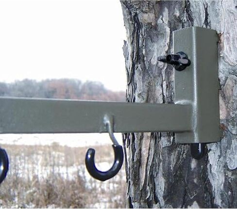 HME High-Quality Easy-to-Attach Secure Better Tree Stand Bow Hanger - Includes Two Accessory Hooks and Three Mounting Screws in Saudi Arabia