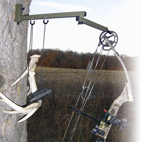 HME High-Quality Easy-to-Attach Secure Better Tree Stand Bow Hanger - Includes Two Accessory Hooks and Three Mounting Screws in Saudi Arabia