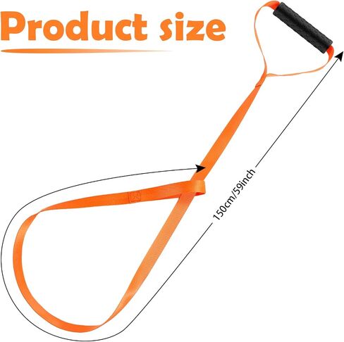 Oudain 3 Pcs Deer Drag Rope with Grip Handle, Harness Deer Tow Strap Orange Durable Safety Deer Puller Deer Hunting Accessories for Men in Saudi Arabia