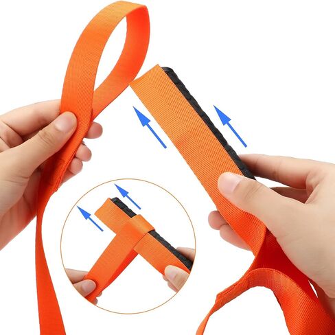 Oudain 3 Pcs Deer Drag Rope with Grip Handle, Harness Deer Tow Strap Orange Durable Safety Deer Puller Deer Hunting Accessories for Men in Saudi Arabia