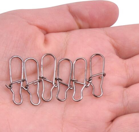 Duo Lock Snap Fishing Kit, Stainless Steel Fishing Nice Snap Swivels High-Strength Fishing Connector Fishing Tackle Kit for Saltwater Freshwater in Kuwait