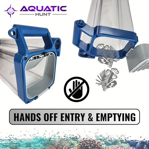 Aquatic Hunt The Lionfish Locker - التعامل بأمان مع أسماك الأسد وجراد البحر وسرطان البحر وتاج الشوك والمزيد (جلد القرش (رمادي)، خزانة سمكة الأسد مقاس 15 بوصة) in Kuwait