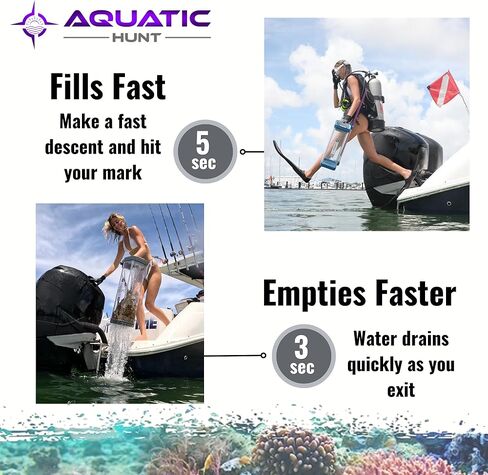 Aquatic Hunt The Lionfish Locker - التعامل بأمان مع أسماك الأسد وجراد البحر وسرطان البحر وتاج الشوك والمزيد (جلد القرش (رمادي)، خزانة سمكة الأسد مقاس 15 بوصة) in Kuwait