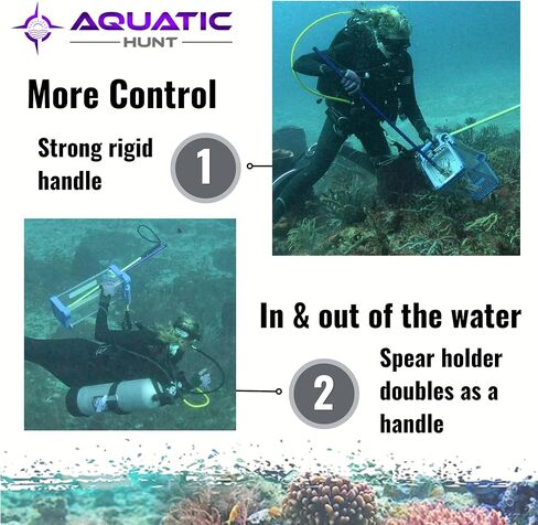 Aquatic Hunt The Lionfish Locker - التعامل بأمان مع أسماك الأسد وجراد البحر وسرطان البحر وتاج الشوك والمزيد (جلد القرش (رمادي)، خزانة سمكة الأسد مقاس 15 بوصة) in Kuwait