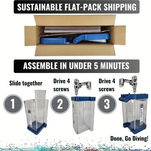 Aquatic Hunt The Lionfish Locker - التعامل بأمان مع أسماك الأسد وجراد البحر وسرطان البحر وتاج الشوك والمزيد (جلد القرش (رمادي)، خزانة سمكة الأسد مقاس 15 بوصة) in Kuwait