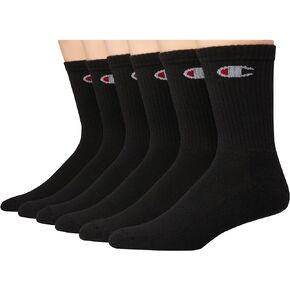 Champion Men's Double Dry Moisture Wicking Crew Socks; 6, 8, 12 Packs Available