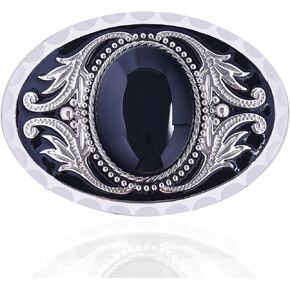LAXPICOL Vintage Cool Novelty Oval Stone Belt Buckle For Men