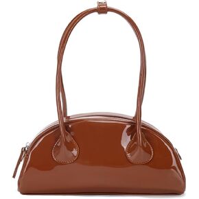 Patent Leather Shoulder Purse for Women Tote Handbags Small Top Handle Purse Cute Clutch Hobo Bag Satchel