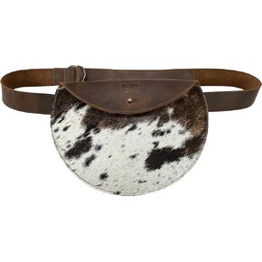 Western Leather Works, Fanny Pack Handmade from Full Grain Leather - Adjustable Strap - Carry, Organize and Store Money, Phone, Great for Travel and Festivals - Furry in Kuwait