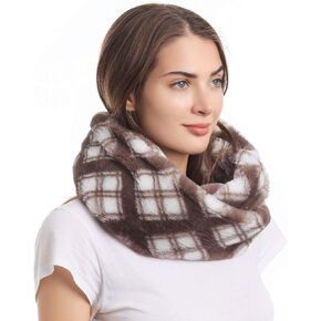 LA CARRIE Womens Leopard Print Infinity Scarf Loop Circle Neck Warmer