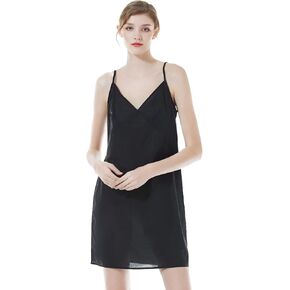 BEAUTELICATE Women 100% Dress Slip Cotton Slip Under Dress Above Knee Full Slip Adjustable Straps Nightgown