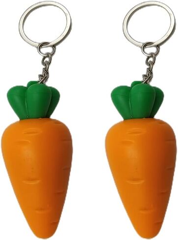 Pouoir 3 قطعة حلقة رئيسية صغيرة مصباح يدوي لطيف الجزرة على شكل سلسلة مفاتيح LED ضوء حلقة رئيسية مصباح شعلة الجزرة المفاتيح مصباح للأطفال in Kuwait