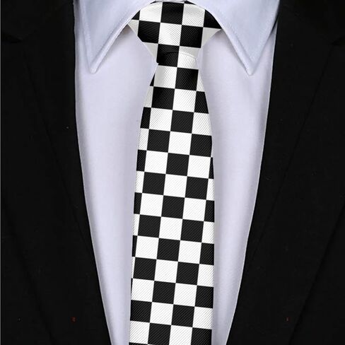 ربطة عنق منقطة باللونين الأسود والأبيض (10) in Kuwait