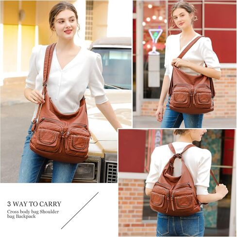 حقائب يد هوبو نسائية من جلد البولي يوريثان الناعم المغسول in Kuwait