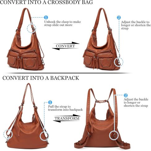 حقائب يد هوبو نسائية من جلد البولي يوريثان الناعم المغسول in Kuwait